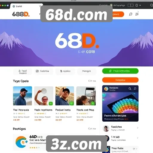 Análise da interface do usuário em 68d.com